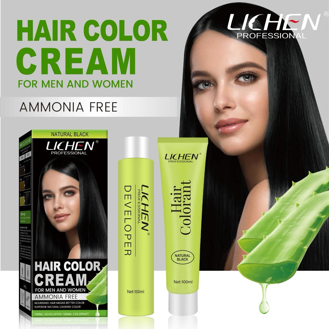 Lichen Natural Permanent Hair Color Cream – 200ml